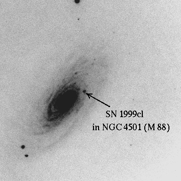 KAIT Discovery Image of SN199cl in NGC4501 (M88)